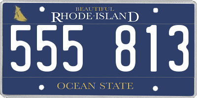 RI license plate 555813