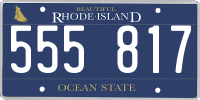 RI license plate 555817