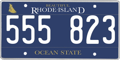 RI license plate 555823