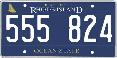 RI license plate 555824