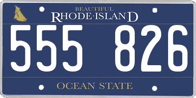 RI license plate 555826