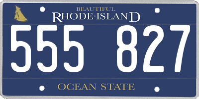 RI license plate 555827
