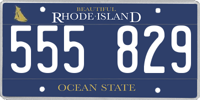 RI license plate 555829