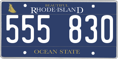 RI license plate 555830