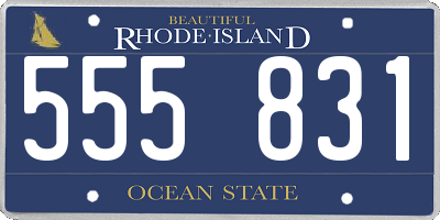 RI license plate 555831
