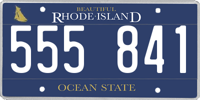 RI license plate 555841