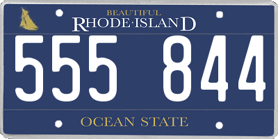 RI license plate 555844