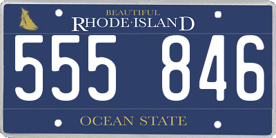 RI license plate 555846