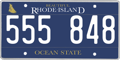 RI license plate 555848
