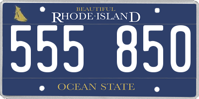 RI license plate 555850