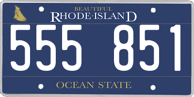 RI license plate 555851