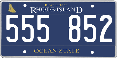 RI license plate 555852