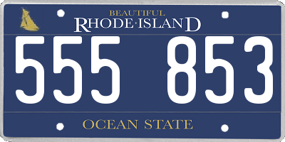 RI license plate 555853