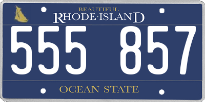 RI license plate 555857