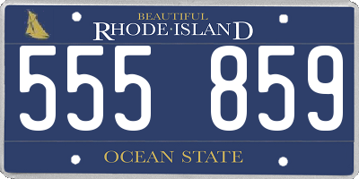 RI license plate 555859