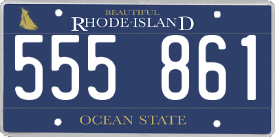 RI license plate 555861
