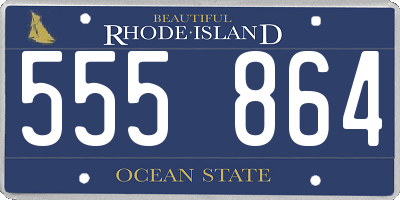 RI license plate 555864