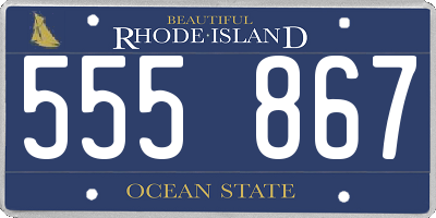 RI license plate 555867