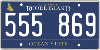 RI license plate 555869