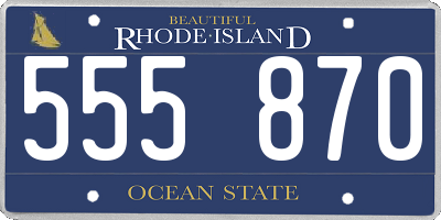 RI license plate 555870