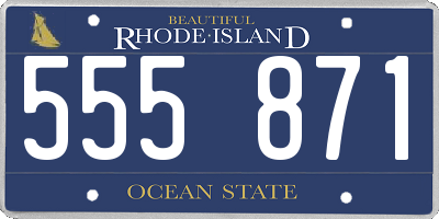 RI license plate 555871