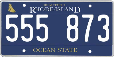 RI license plate 555873