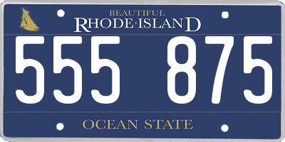 RI license plate 555875