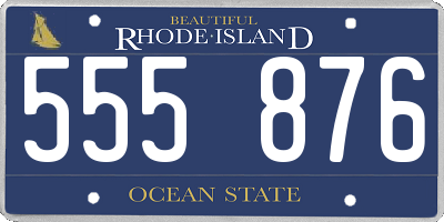 RI license plate 555876