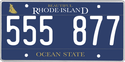 RI license plate 555877
