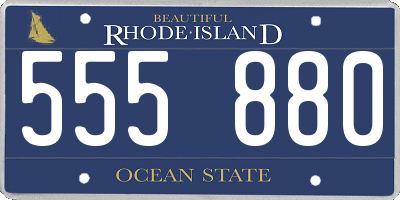 RI license plate 555880
