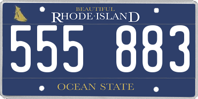 RI license plate 555883