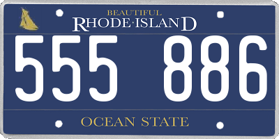 RI license plate 555886