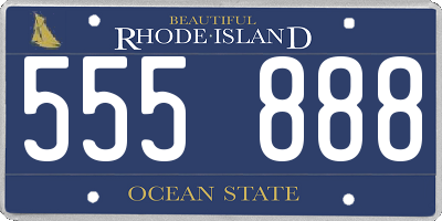 RI license plate 555888