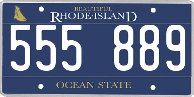 RI license plate 555889