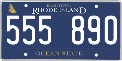RI license plate 555890
