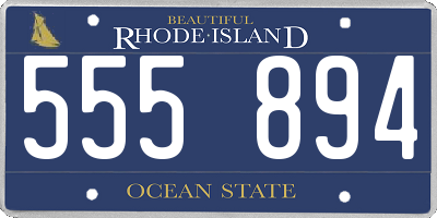 RI license plate 555894