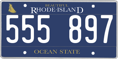 RI license plate 555897