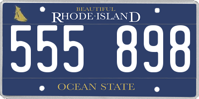 RI license plate 555898