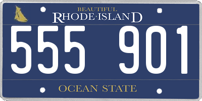 RI license plate 555901