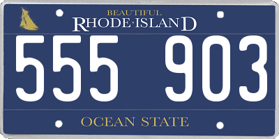 RI license plate 555903