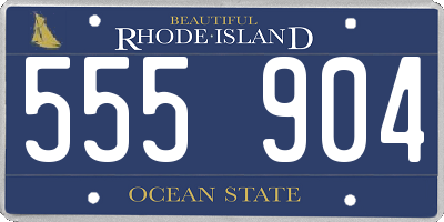 RI license plate 555904