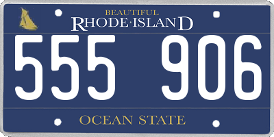 RI license plate 555906