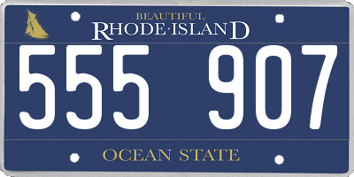 RI license plate 555907