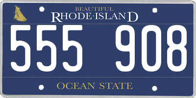 RI license plate 555908