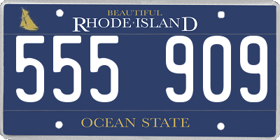 RI license plate 555909