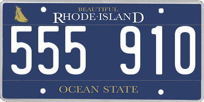 RI license plate 555910