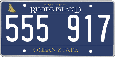 RI license plate 555917