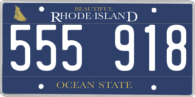 RI license plate 555918