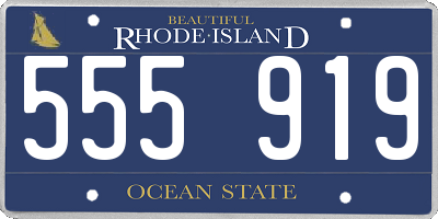 RI license plate 555919
