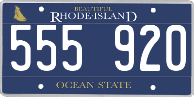 RI license plate 555920